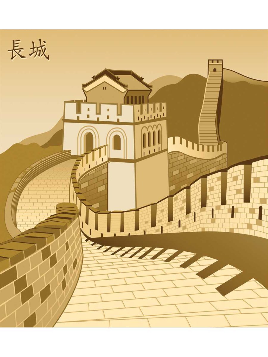 Великая китайская стена раскраска