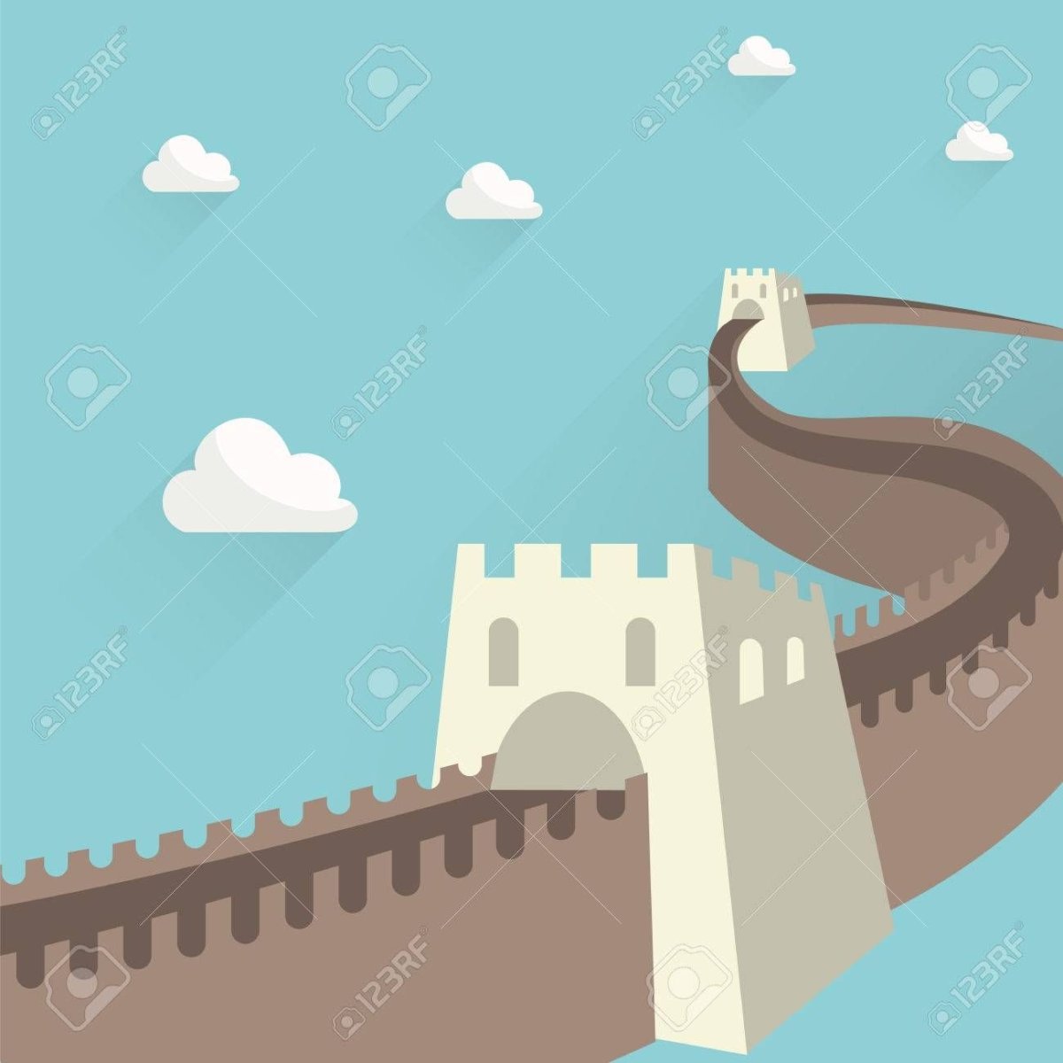 Великая китайская стена вектор