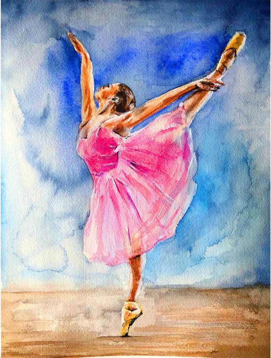 Балерина карандашом