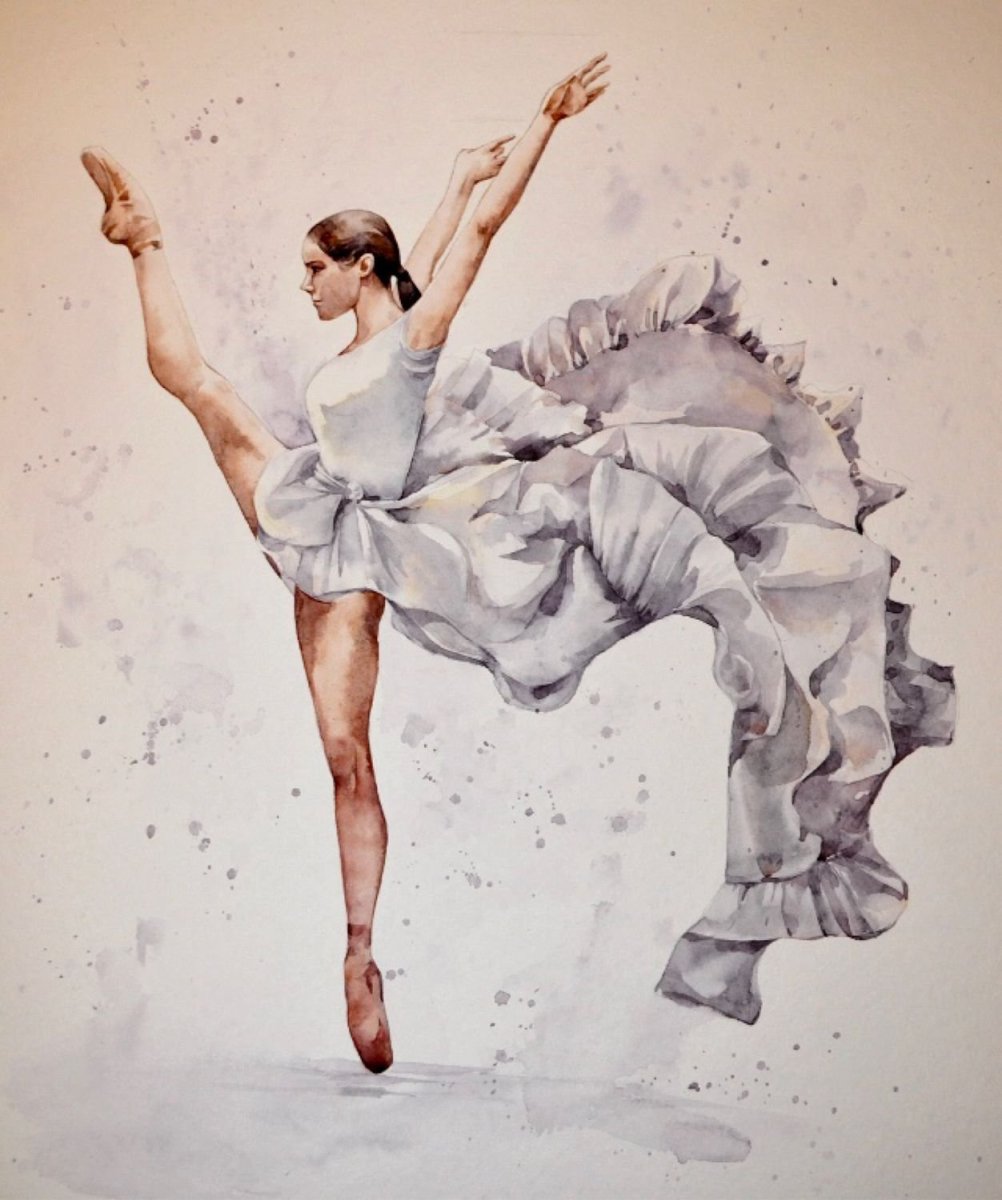 Красивая балерина рисунок