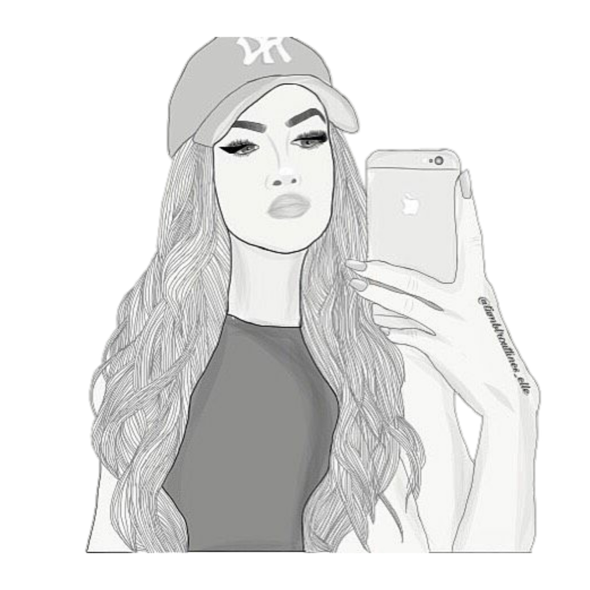 Крутые девушки карандашом