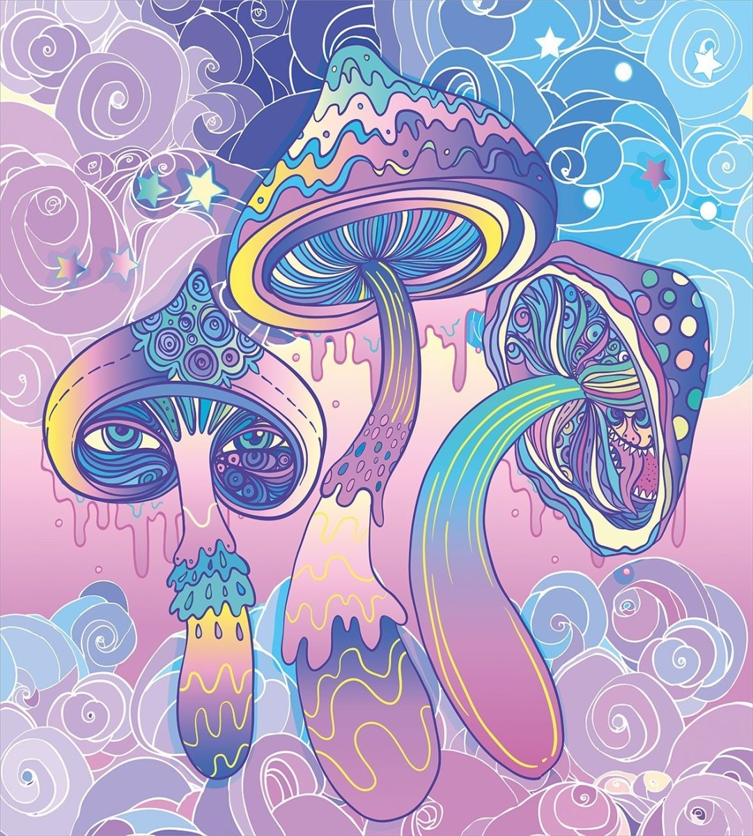 Хиппи искусство грибы