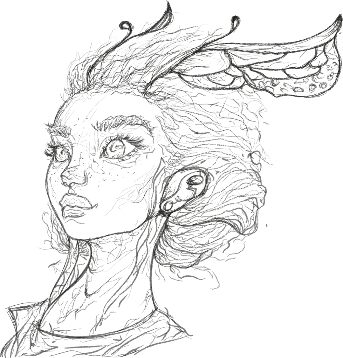 Скетчи карандашом эльфы