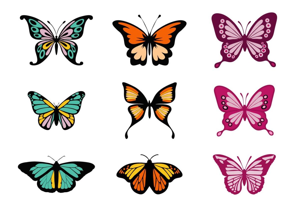Бабочки векторный клипарт