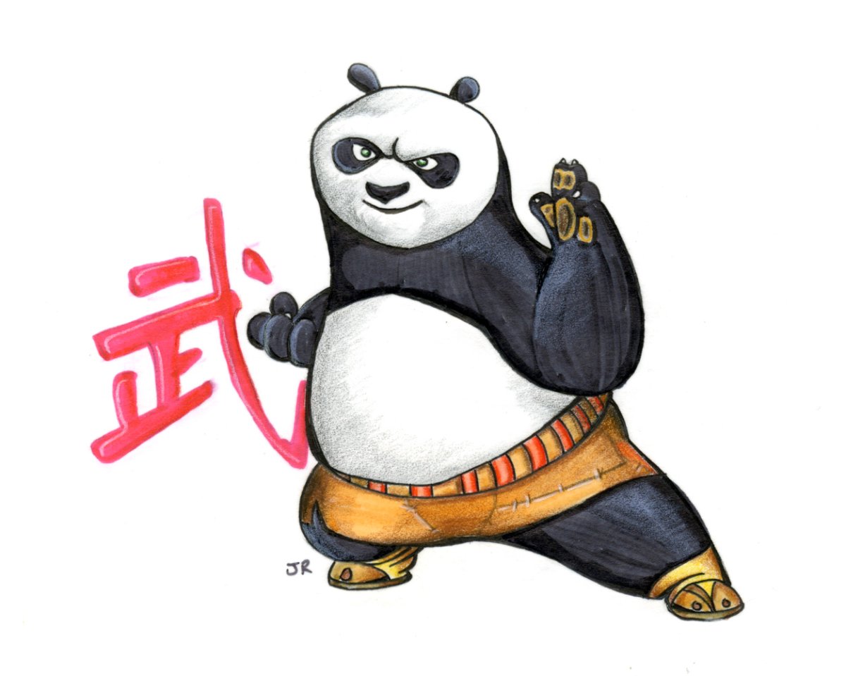 Кунфу Панда карандашом