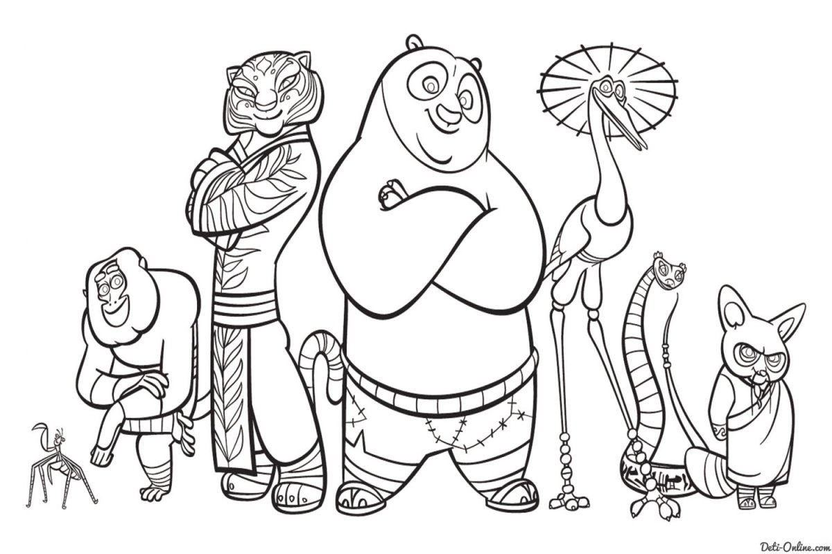 Мастер Шифу раскраска