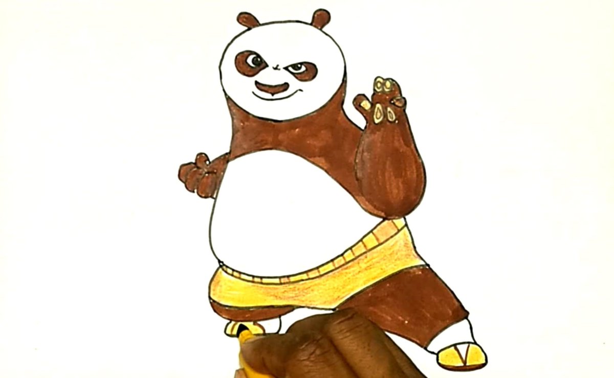 Кунг фу Панда для срисовки