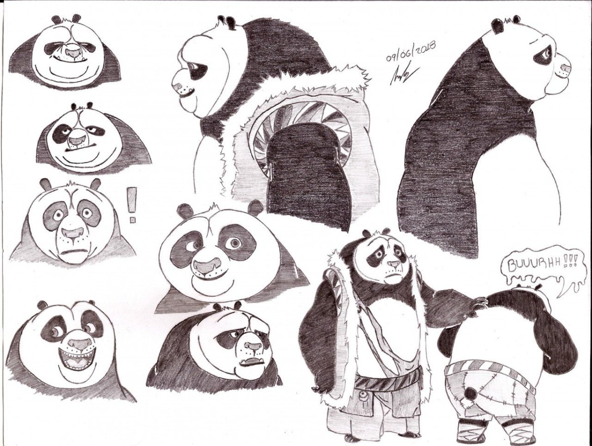 Кунг фу Панда скетч