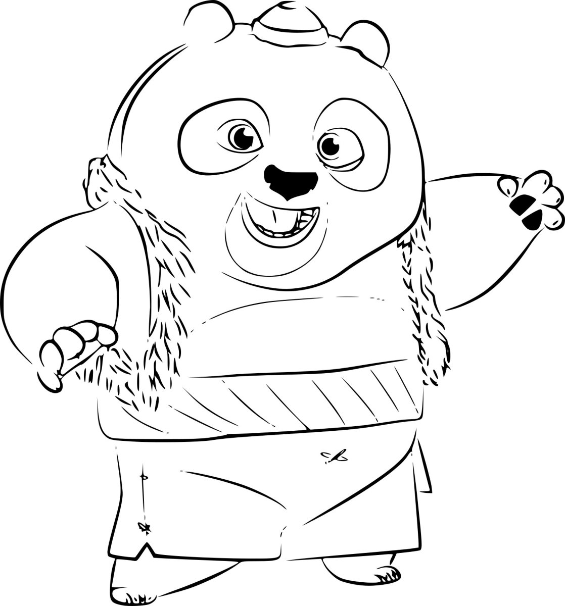 Кунфу Панда раскраска для детей