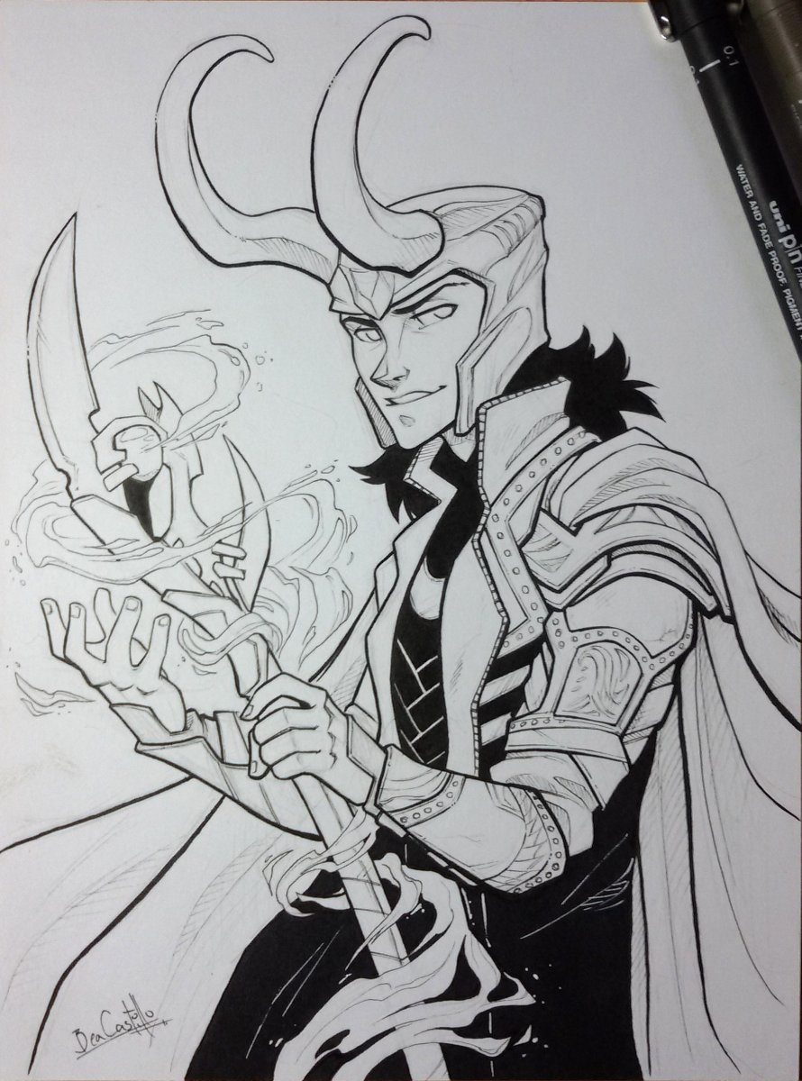 Локи Марвел рисунок