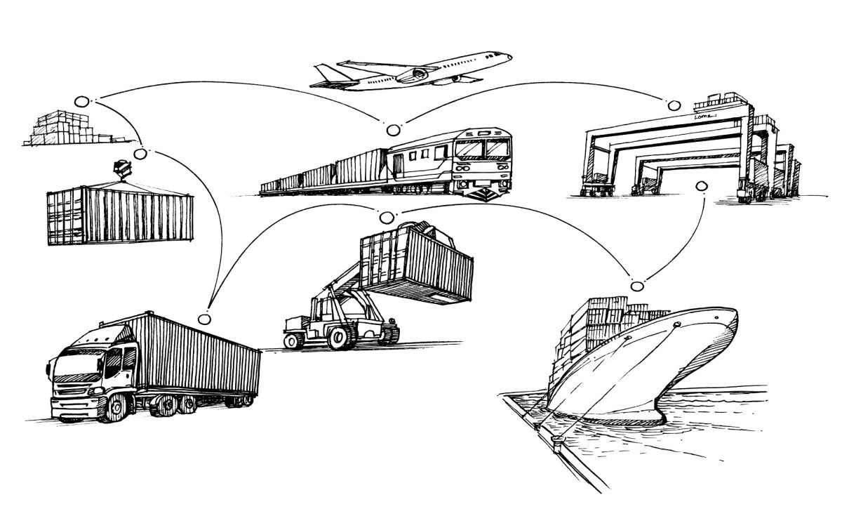 Транспортная система иллюстрация