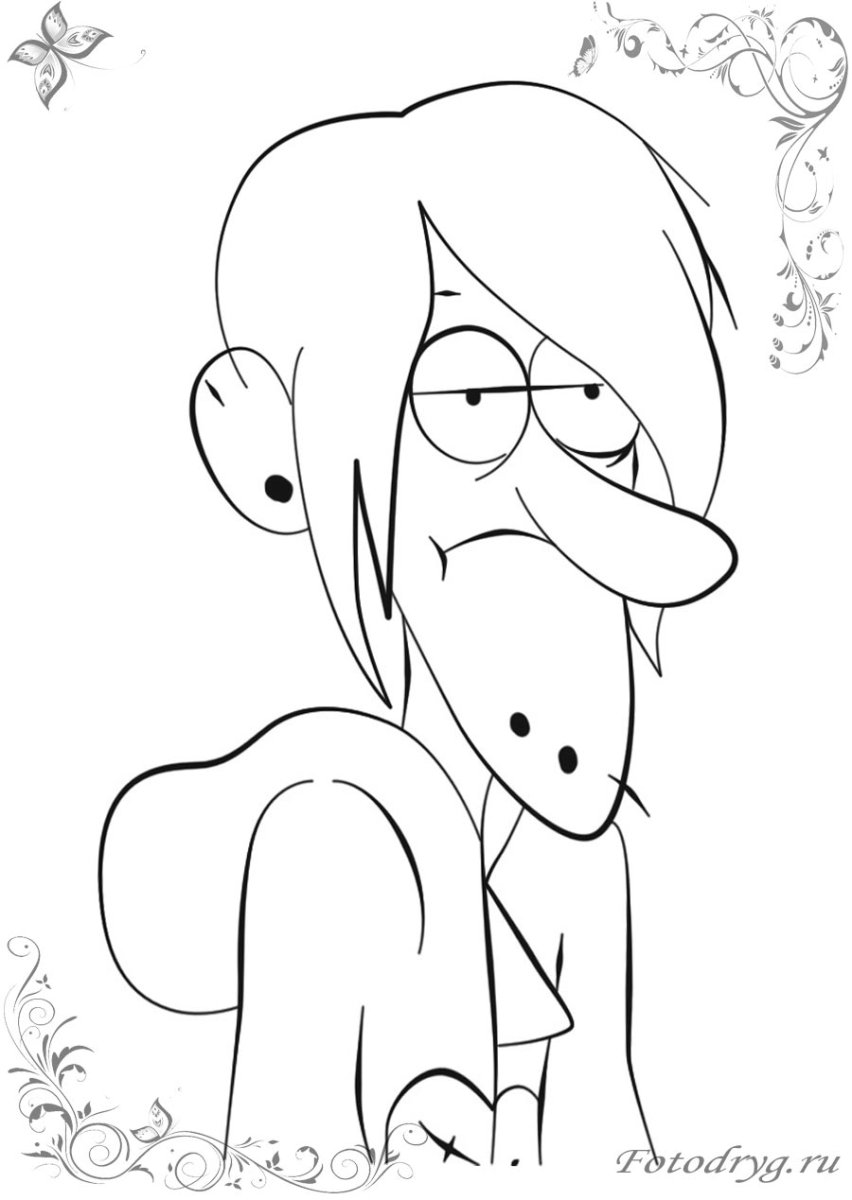 Раскраска Робби из Гравити Фолз