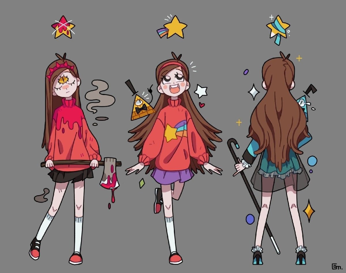 Персонажи из Гравити Фолз аниме