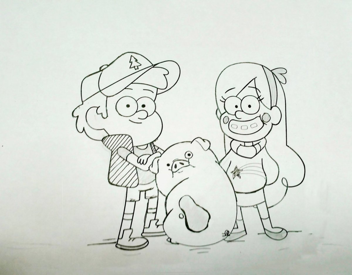 Гравити Фолз для срисовки