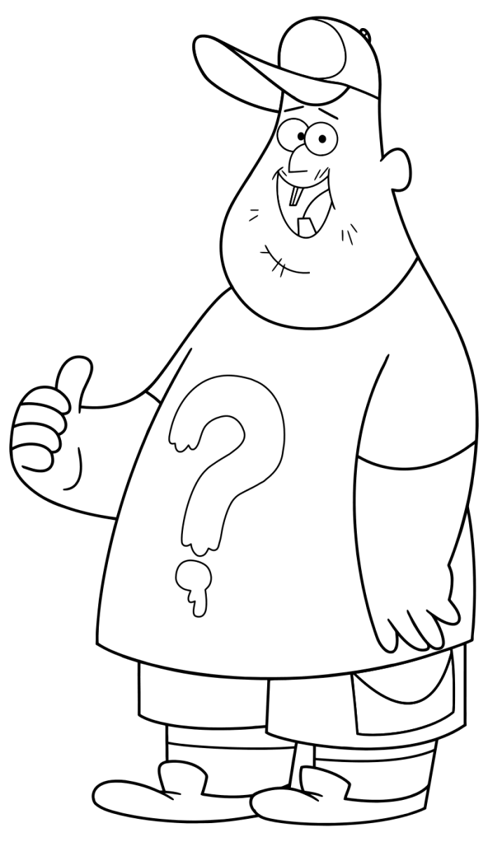 Раскраска Гравити Фолз ЗУС