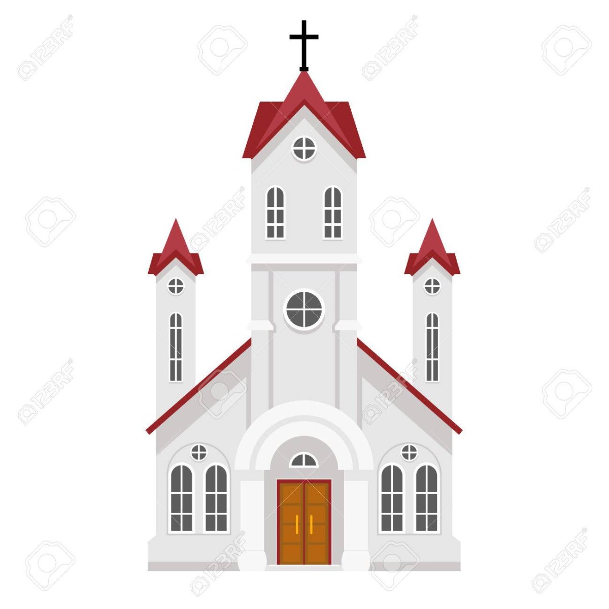 Трафарет церкви для рисования