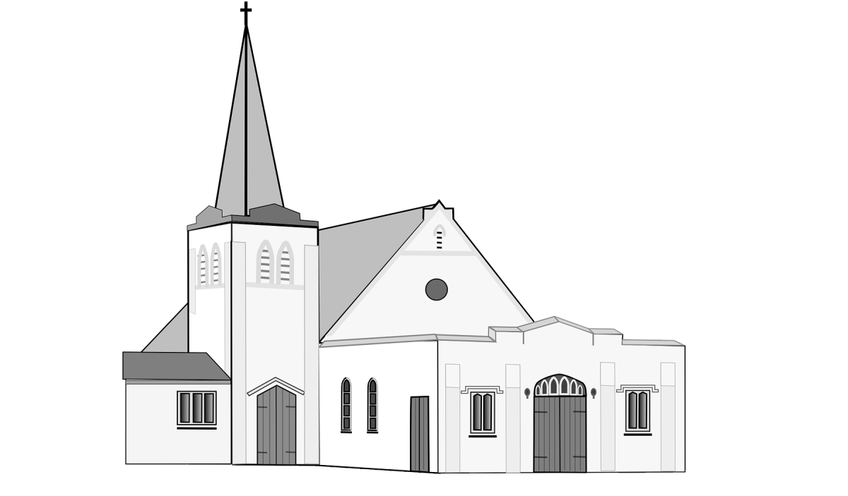 Силуэт католической церкви