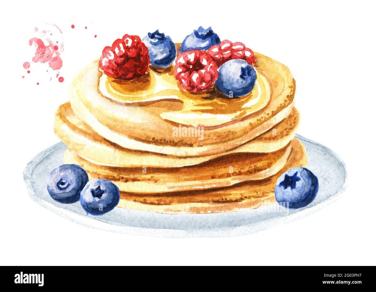 Рисунок блинов для детей