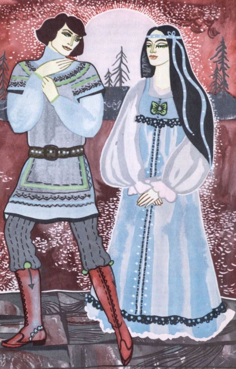 Красавица насто карельская сказка иллюстрации