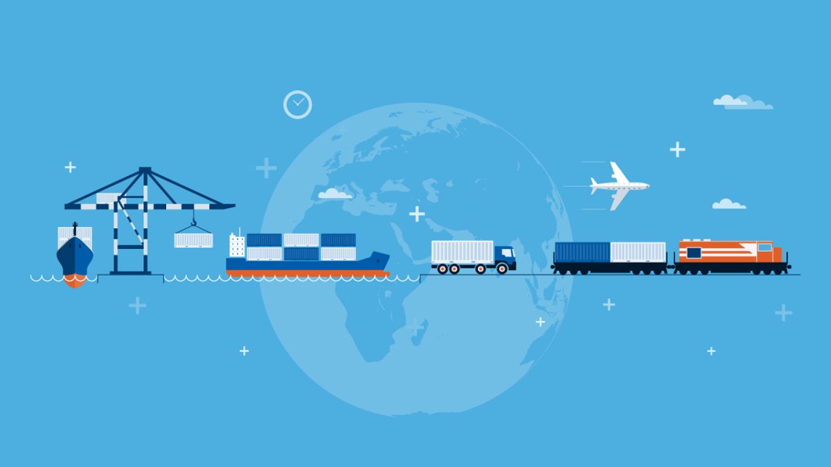 Логистика фон вектор