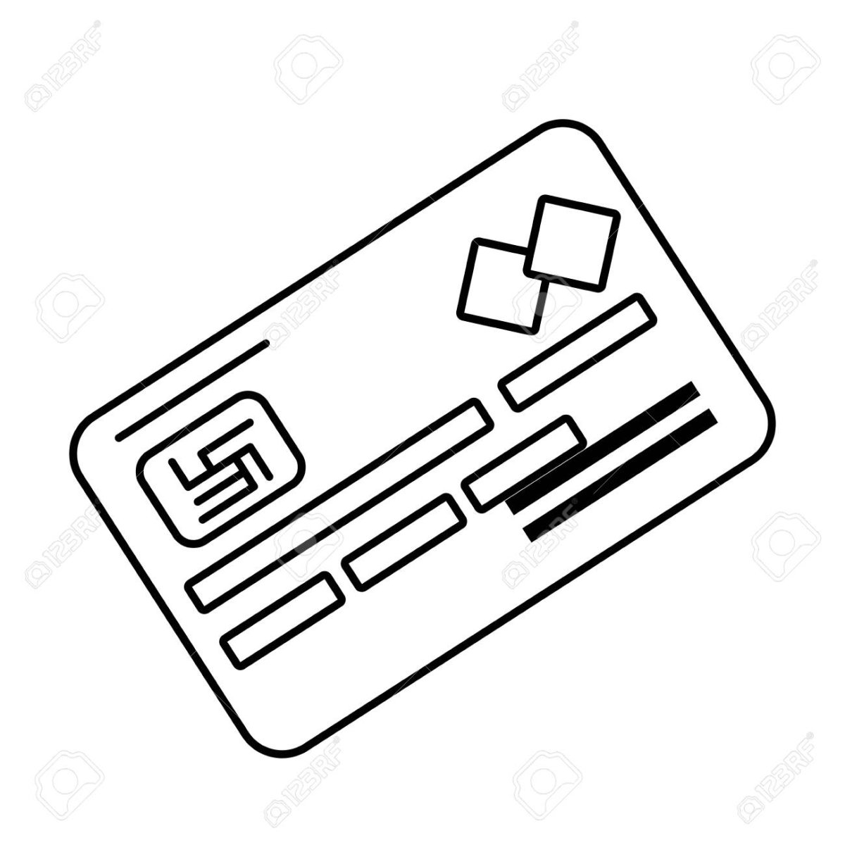 Раскраска кредитная карта