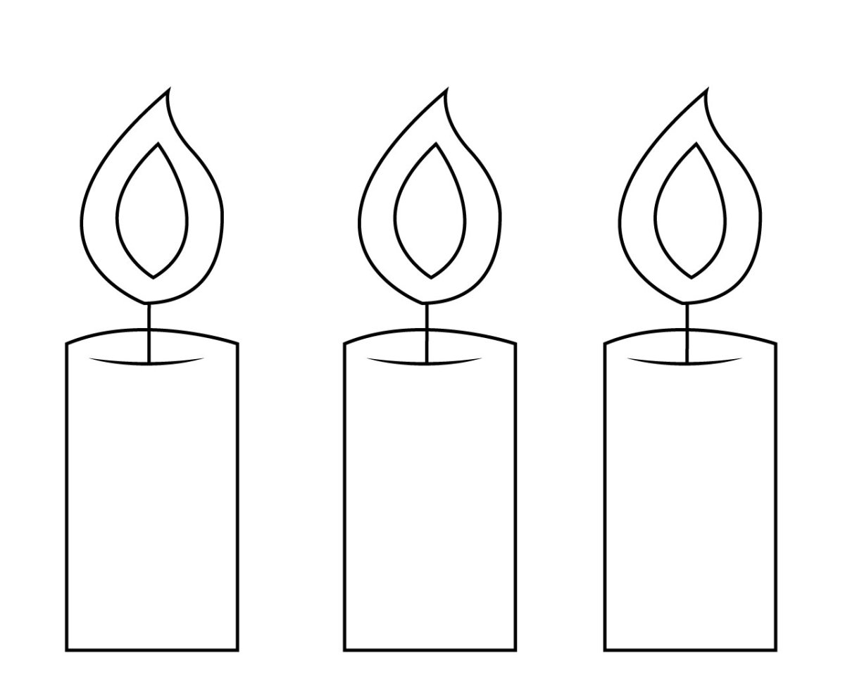 Свеча раскраска