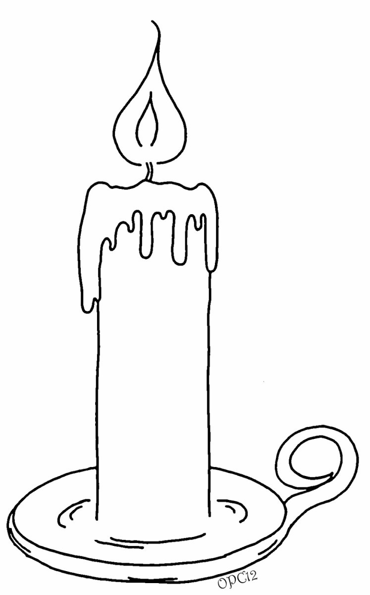 Свеча трафарет