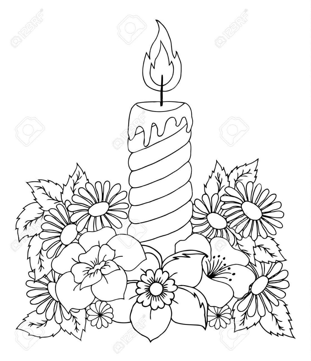 Резные свечи рисунок