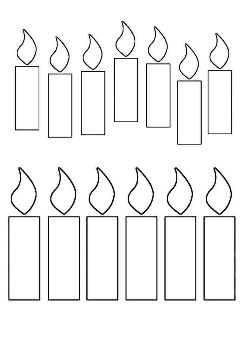 Свечка трафарет