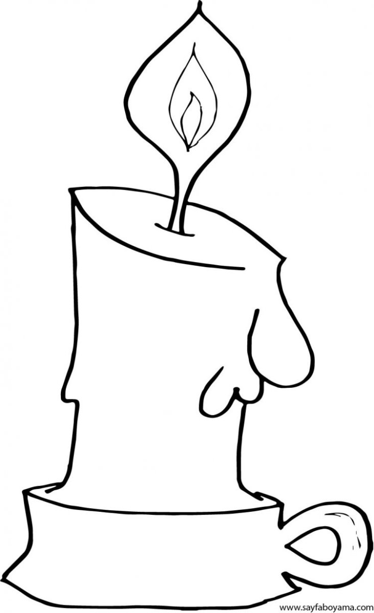 Свеча раскраска для детей