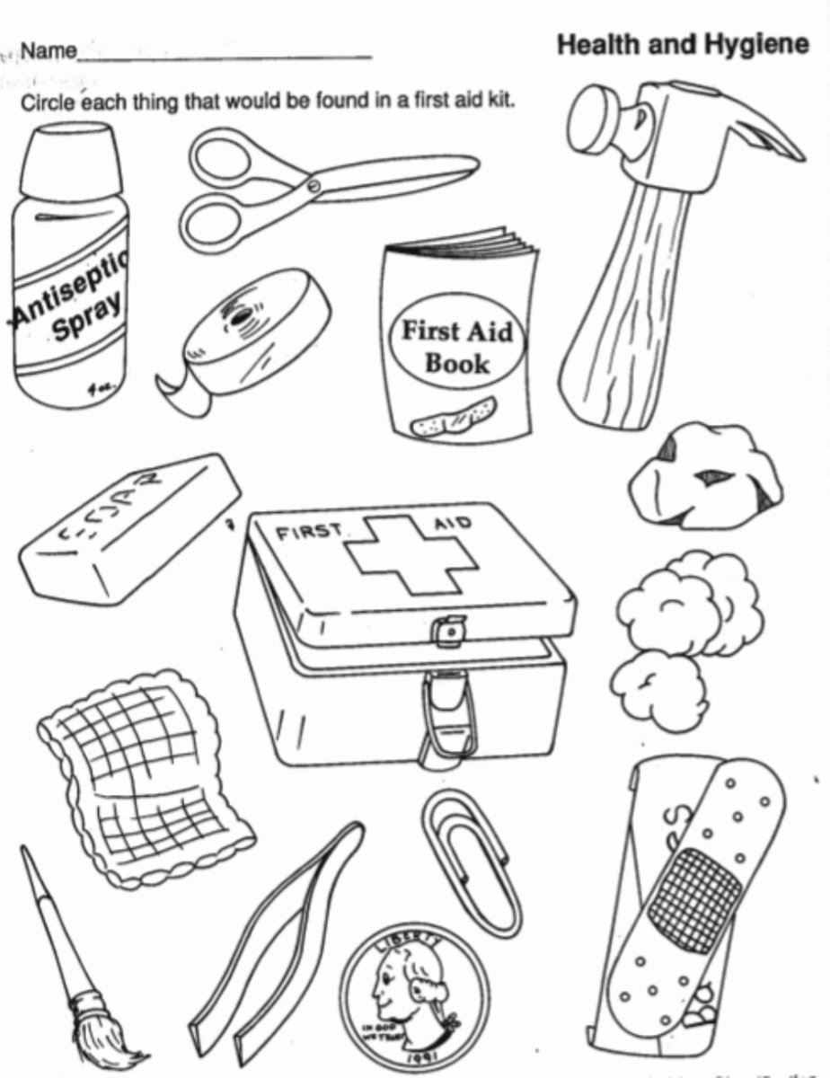 Аптечка раскраска - 59 фото