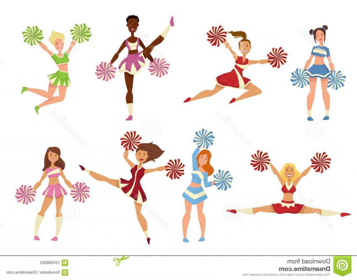 Черлидинг на белом фоне