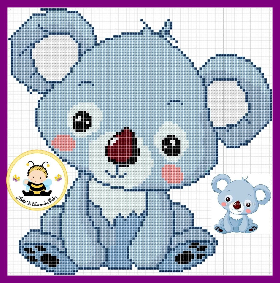 Медвежонок по клеткам