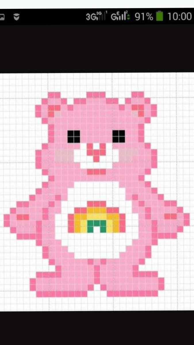 Медвежонок вышивка крестиком для начинающих