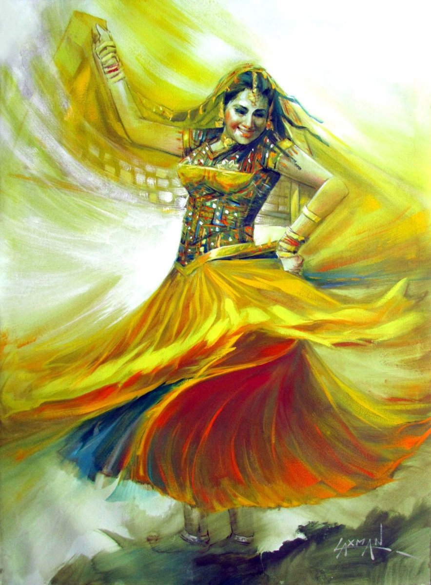 Индийский танец в живописи