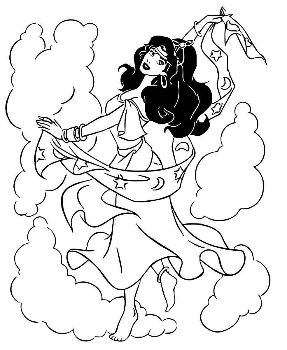 Горбун из Нотр дама Эсмеральда раскраска