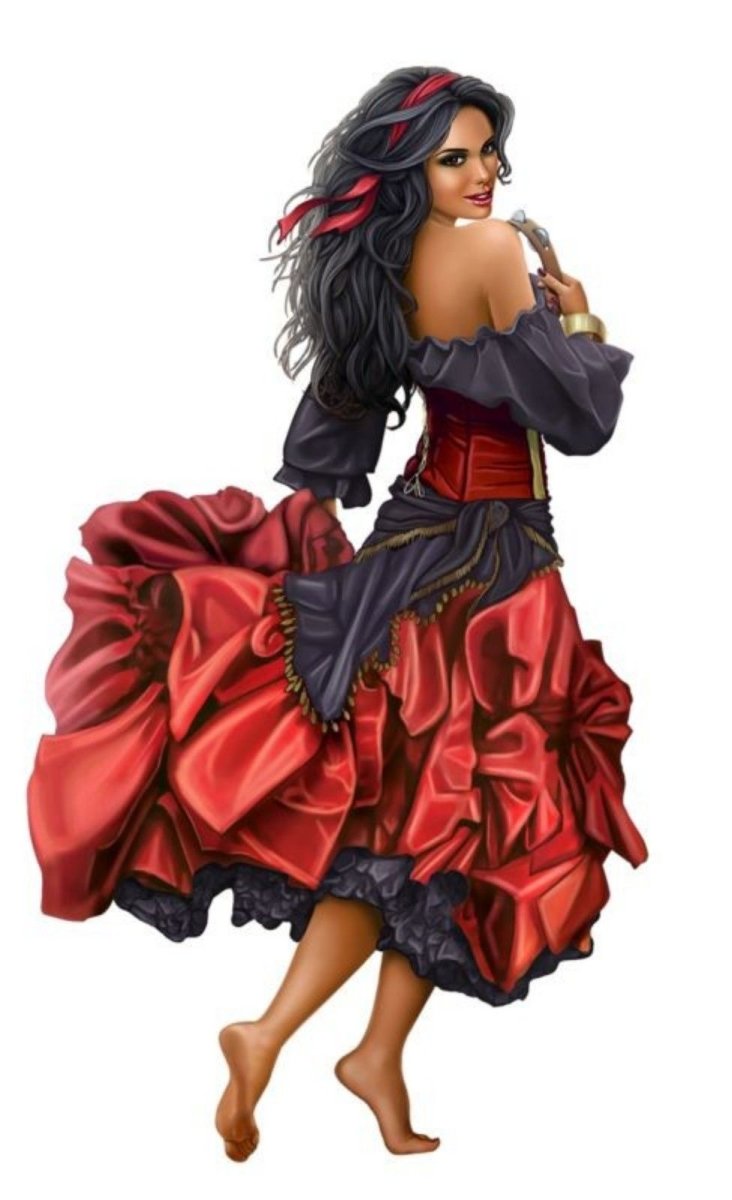 Цыгане на прозрачном фоне