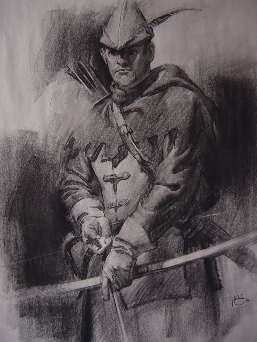 Робин Гуд рисунок для детей