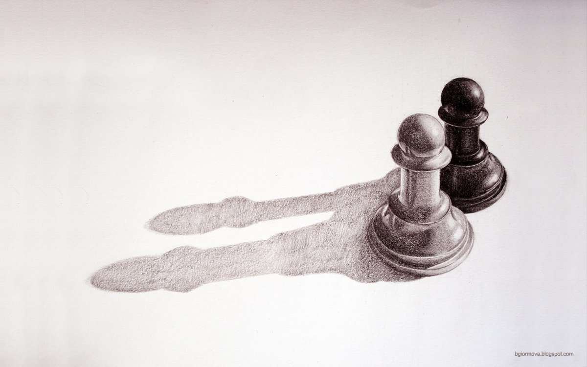 Шахматы карандашный рисунок