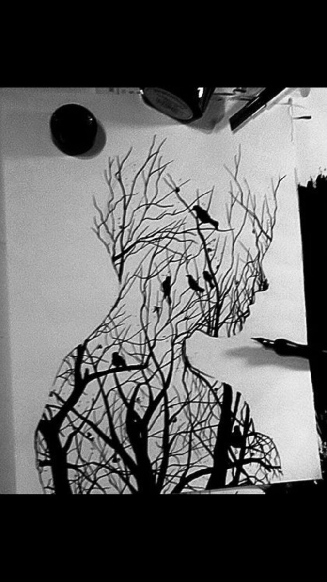 Картины тушью