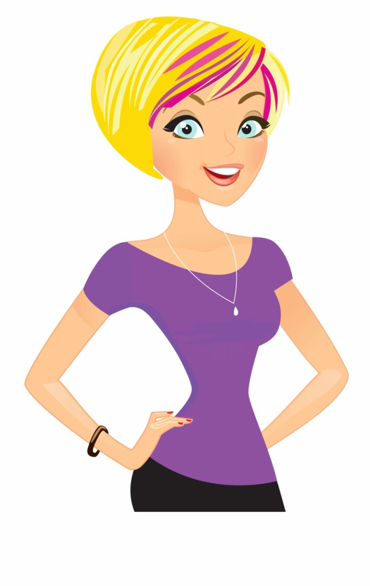 Женщина в платье мультяшная