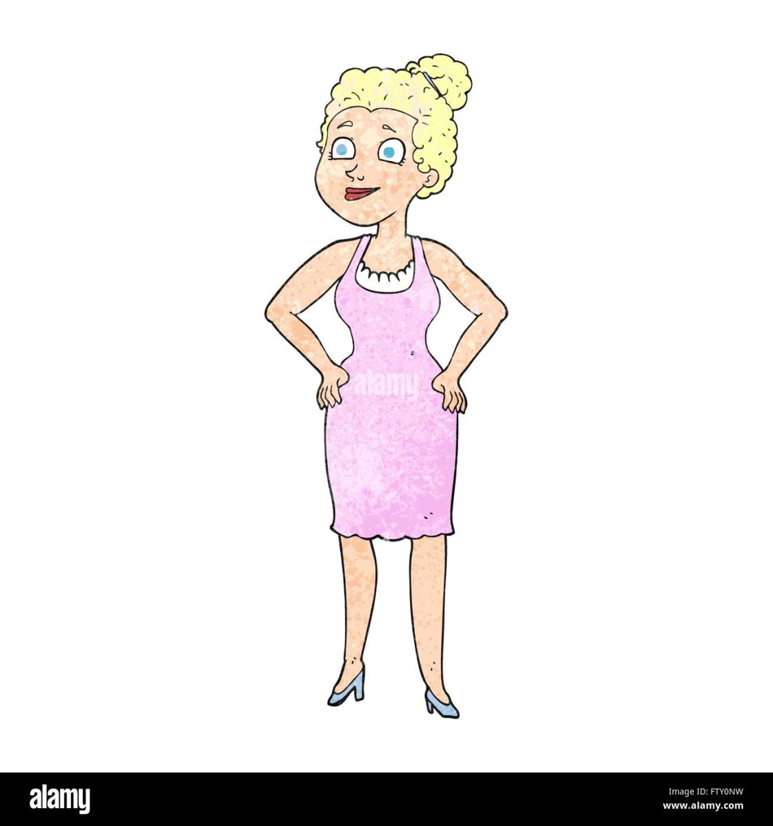 Нарисованная модная бабуля