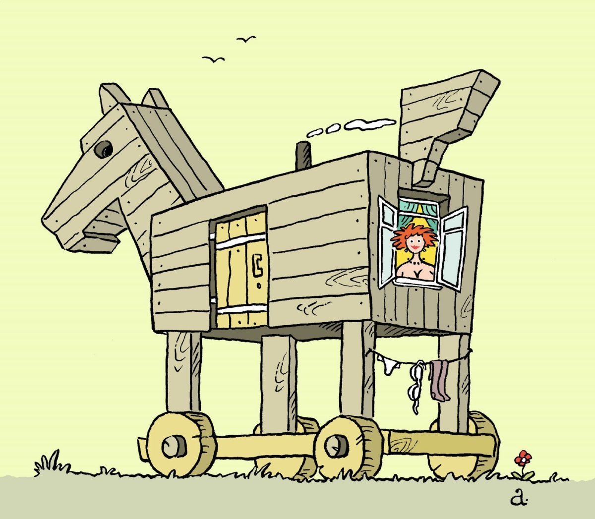 Нарисовать троянского коня