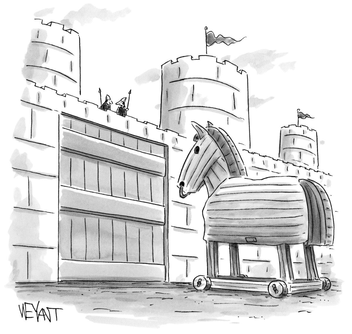 Троянский конь раскраска