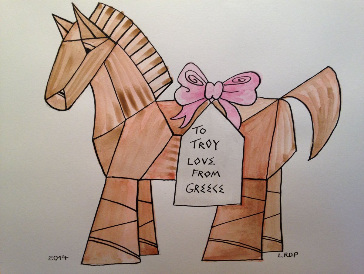 Нарисовать троянского коня