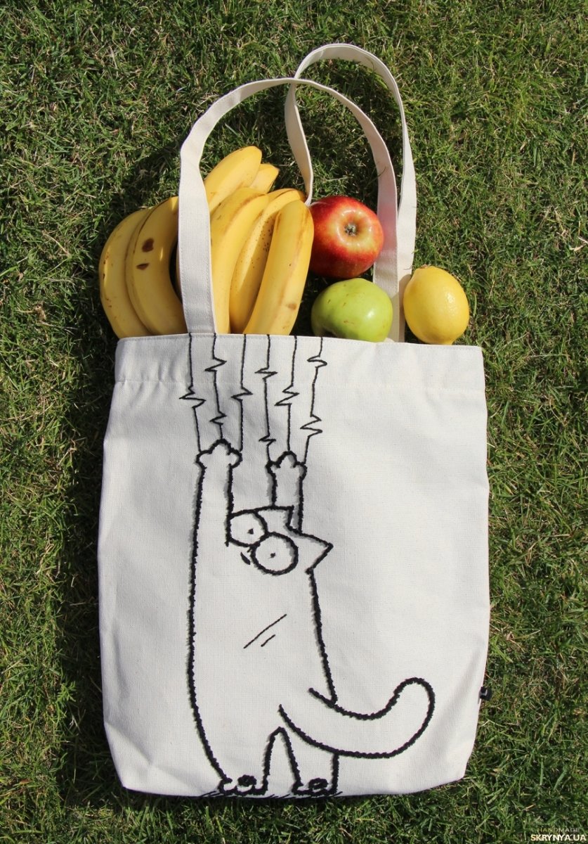 Сумка шоппер 41х36 с принтом,100% хлопок, 220гр/м2