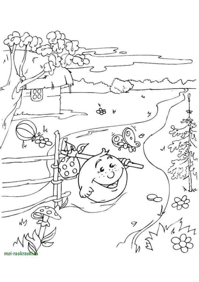 Разукрашки Колобок