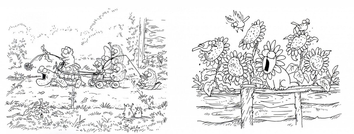 Раскраска кот Саймон антистресс