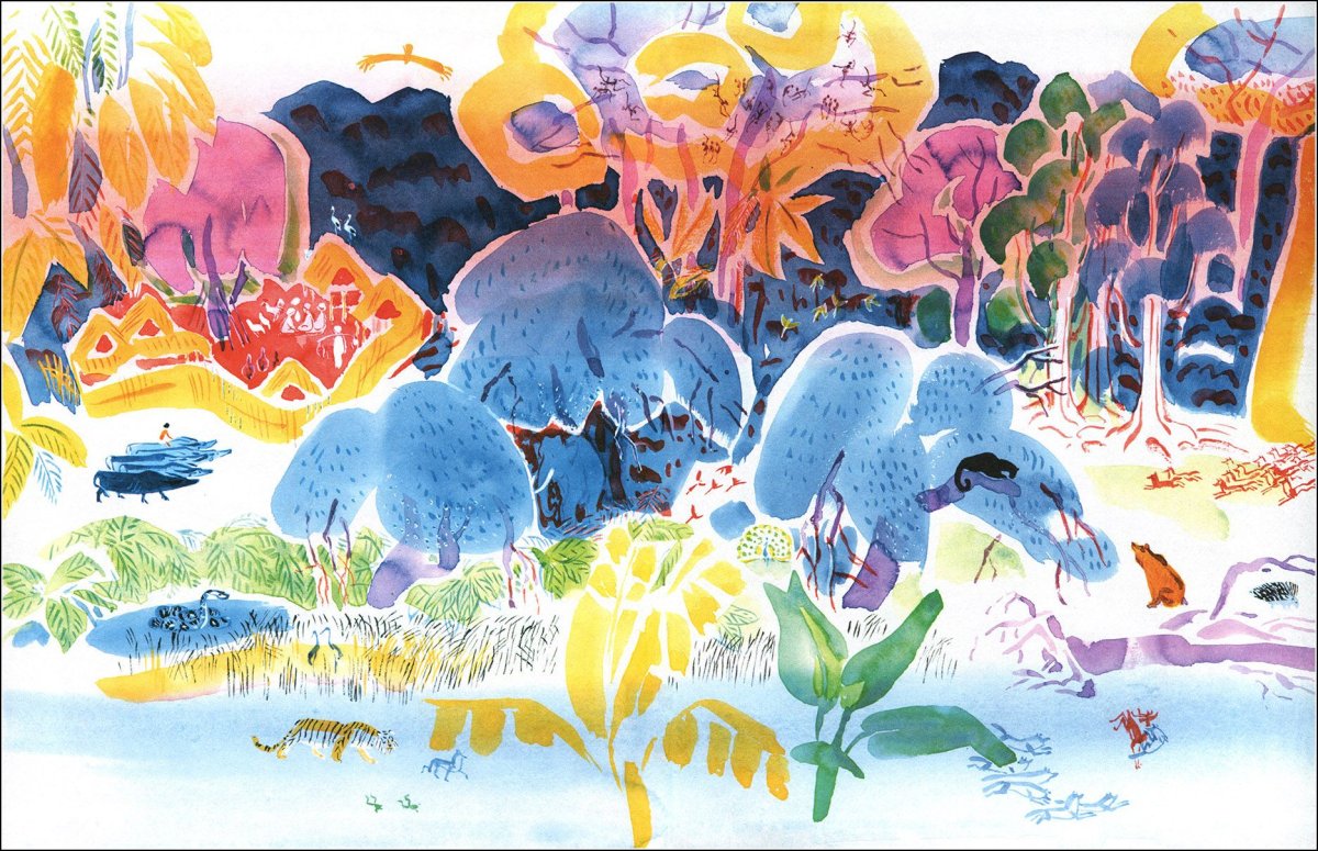 Май Митурич иллюстрации Маугли