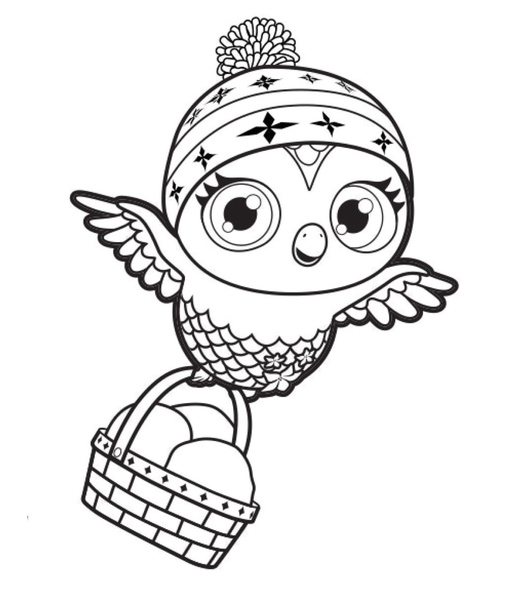 Раскраска Совенок